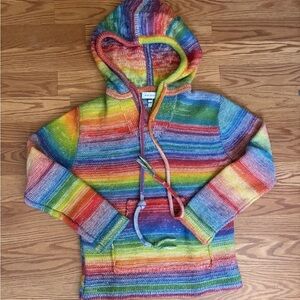 Mira Mikati Rainbow Knit Hoodie Sweater